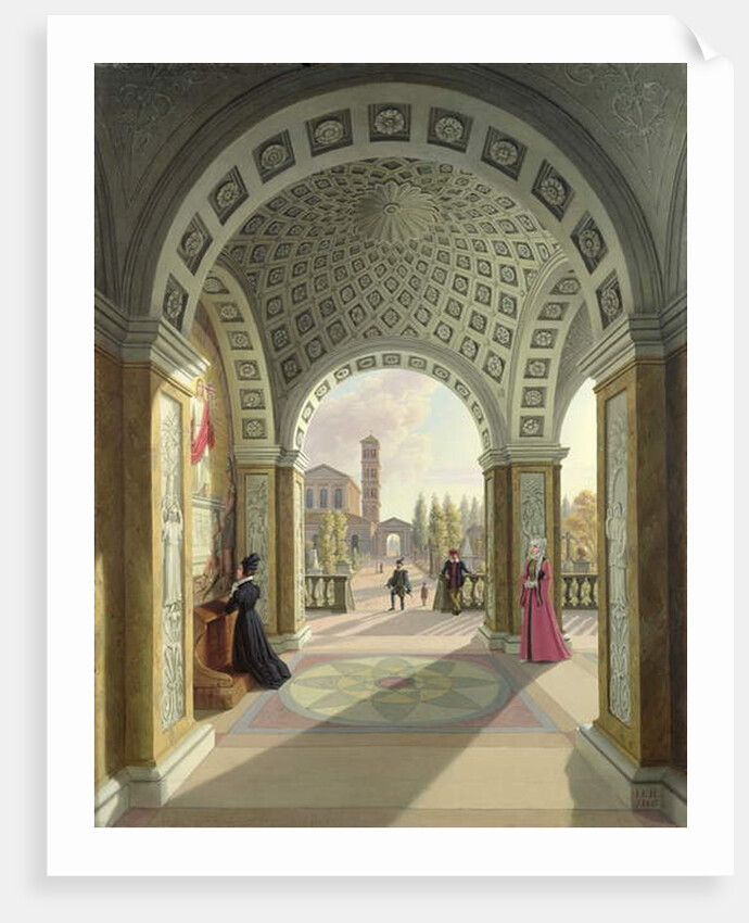 Italian Churchyard, 1845 by Johann Erdmann Hummel