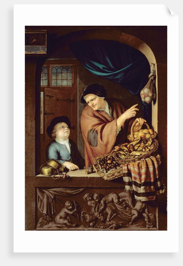 The Chesnut and Kipper Seller, 1722 by Frans van the Younger Mieris