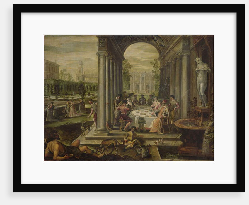 The Parable of the Rich Man and Poor Lazarus by Lodewijk (c.1550-1603/05) Toeput