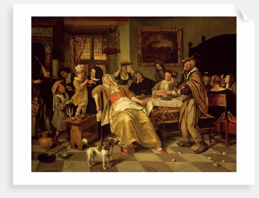 The Bean Feast, 1668 by Jan Havicksz. Steen