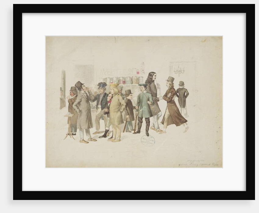 German Artists in Cafe Greco by Ludwig Sigismund Ruhl