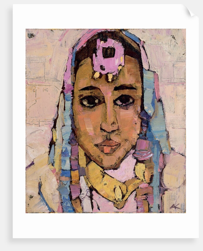 Portrait of a Woman in White by Anna Kostenko