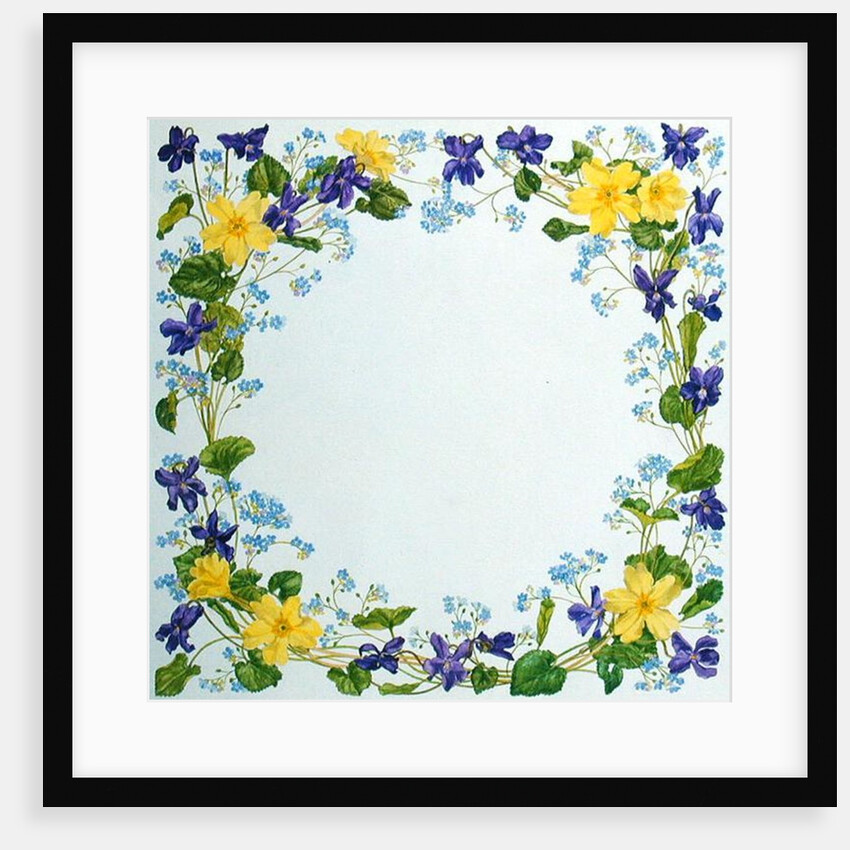 Primrose and Violet Square by Linda Benton