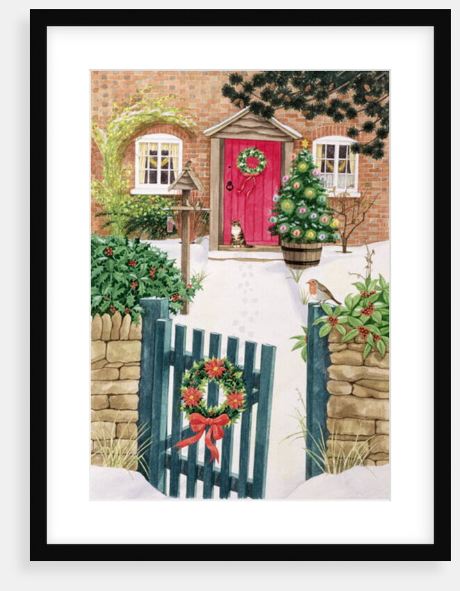 Snowy Front Garden by Linda Benton