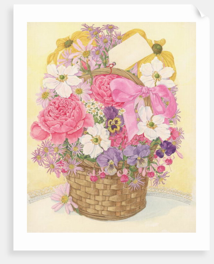 Basket of Flowers, 1995 by Linda Benton