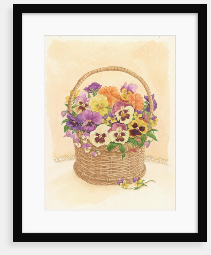 Basket of Pansies, 1998 by Linda Benton
