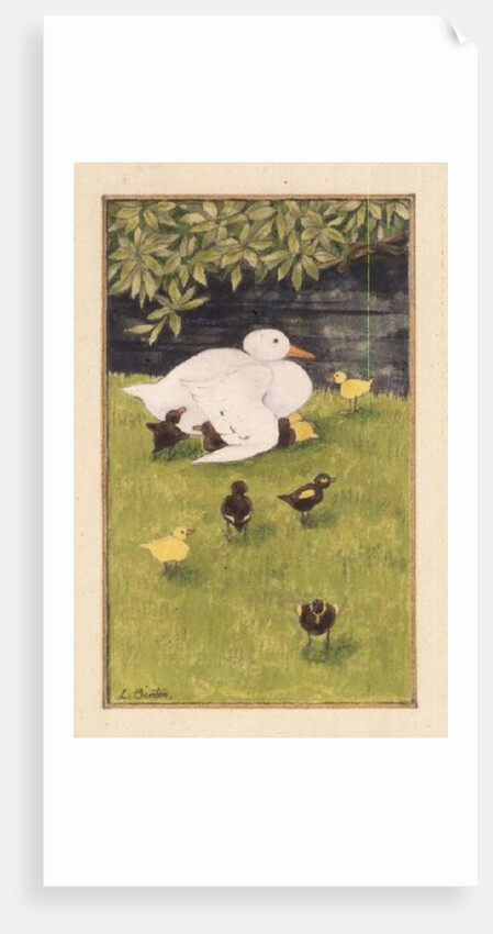Mother Duck with Ducklings by Linda Benton
