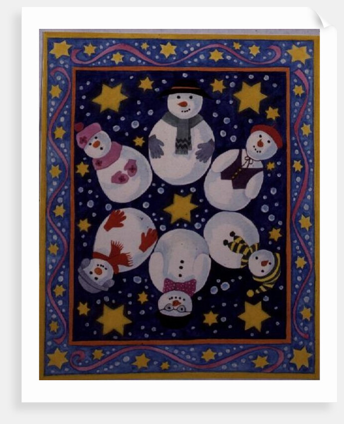Snowman and Stars by Linda Benton