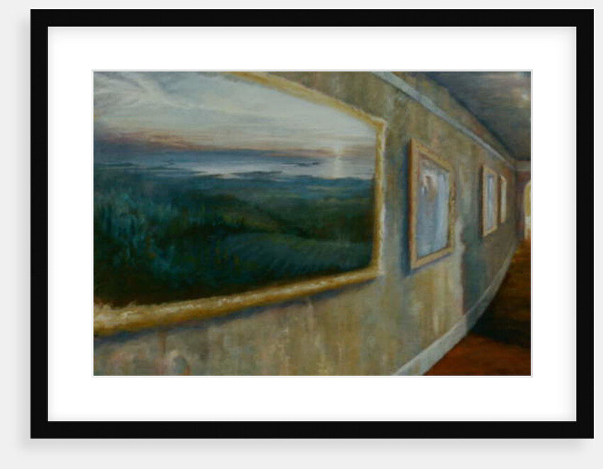The Gallery, 1998 interior corridor with landscape by Lee Campbell