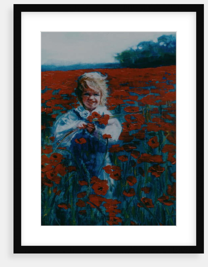 Poppies, 2000 Small girl in poppy field by Lee Campbell