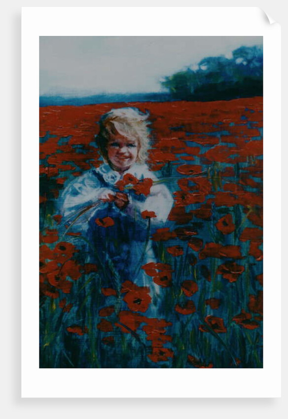 Poppies, 2000 Small girl in poppy field by Lee Campbell
