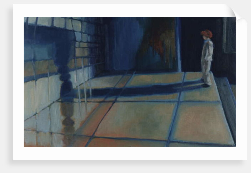 Sarah, 1989 Interior with girl by Lee Campbell