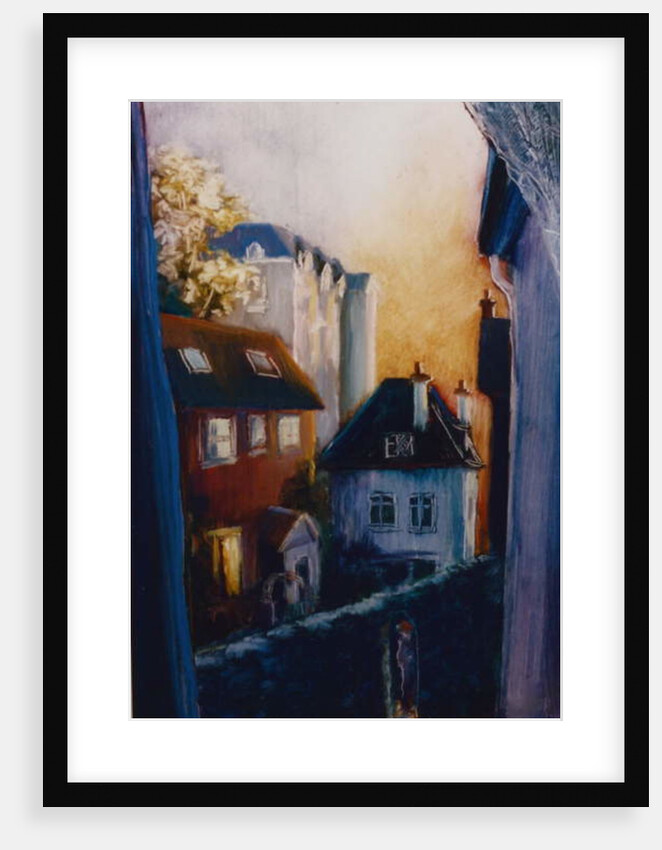 The Watchers, 1997 Canterbury houses ar dusk by Lee Campbell