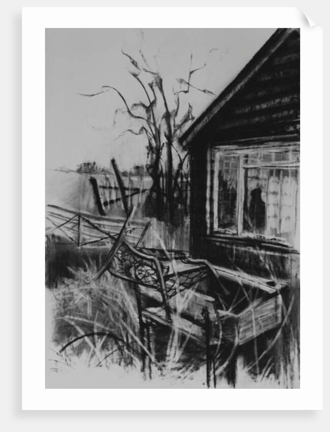 Not Forgotten, 1998 ruined shed and desk by Lee Campbell