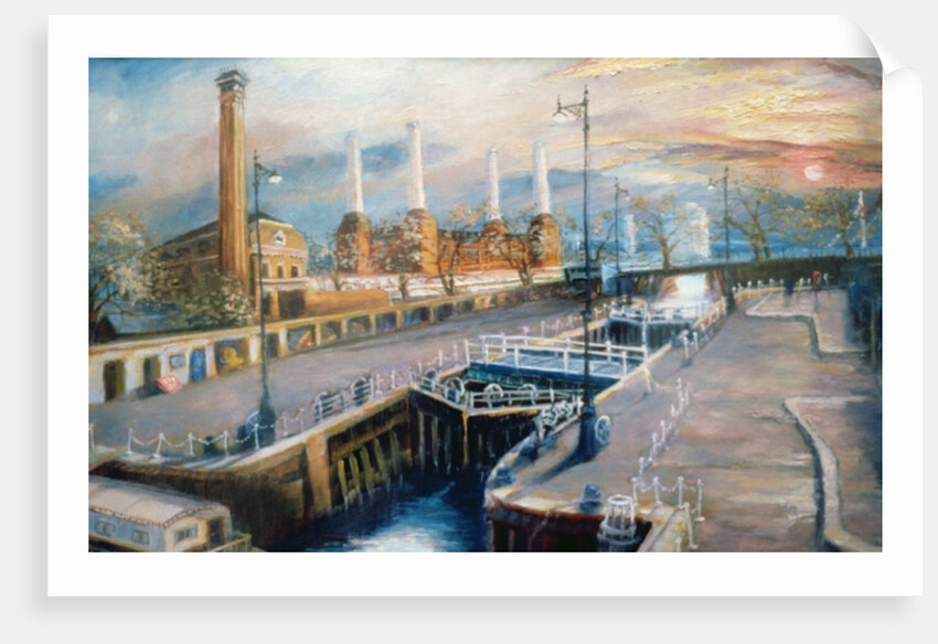 Grosvenor Dock, 1998 cityscape London by Lee Campbell