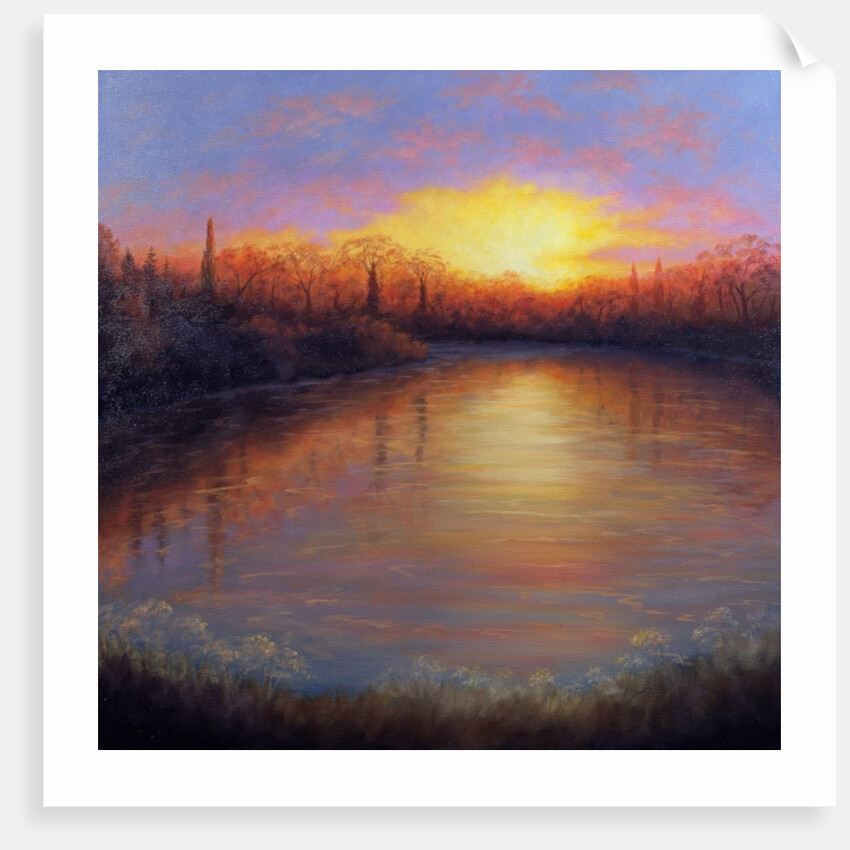 River Glow, 2006 river by Lee Campbell