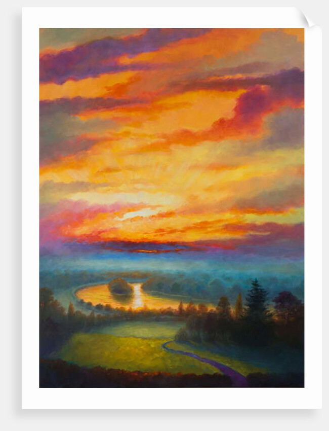 Rainbow Sky Petersham Meadow, 2017,Landscape by Lee Campbell