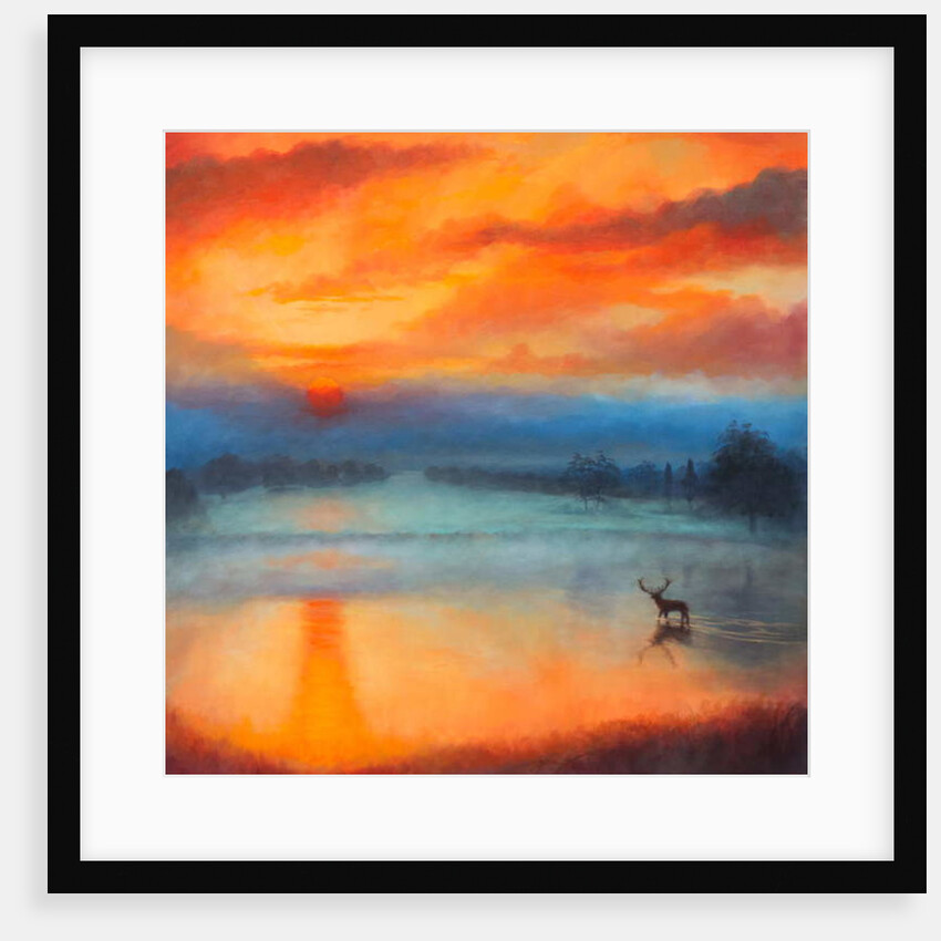Roi Soleil, 2017Landscape with stag by Lee Campbell