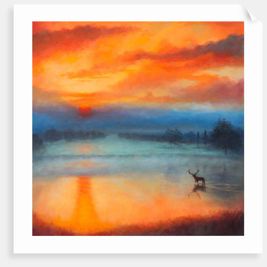 Roi Soleil, 2017Landscape with stag by Lee Campbell