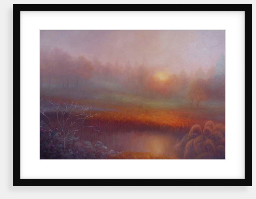 October Mist, 2018 Misty landscape and river by Lee Campbell