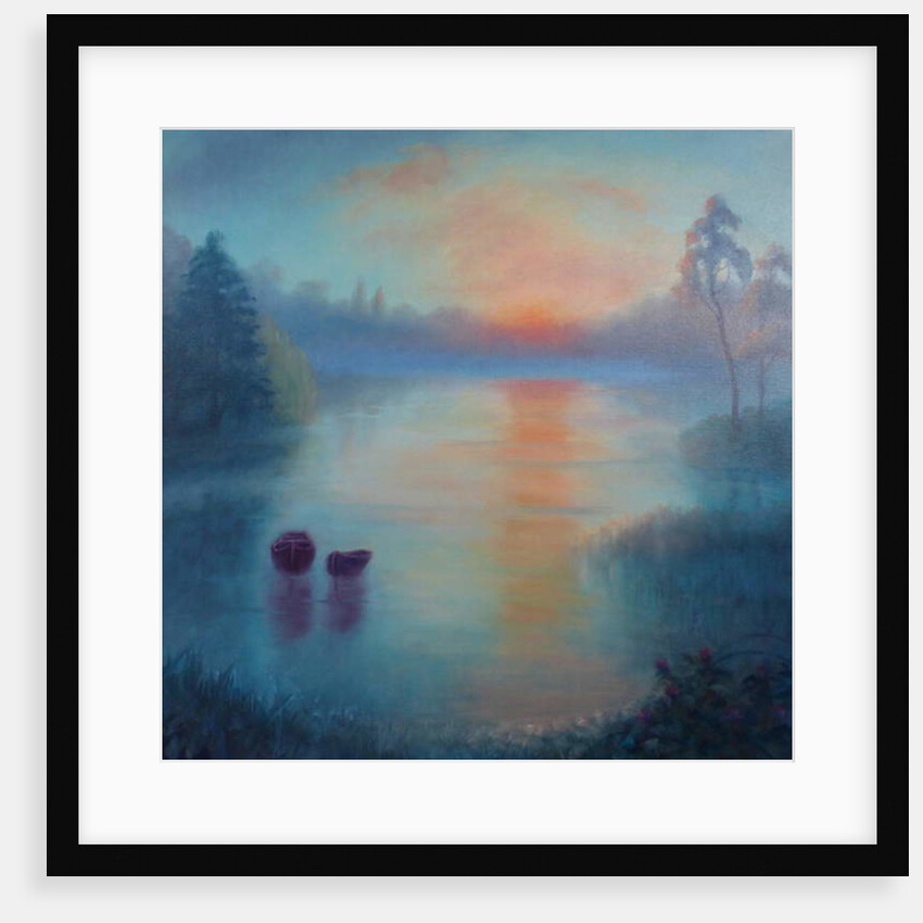 Morning Drift, 2018 Baots on water by Lee Campbell