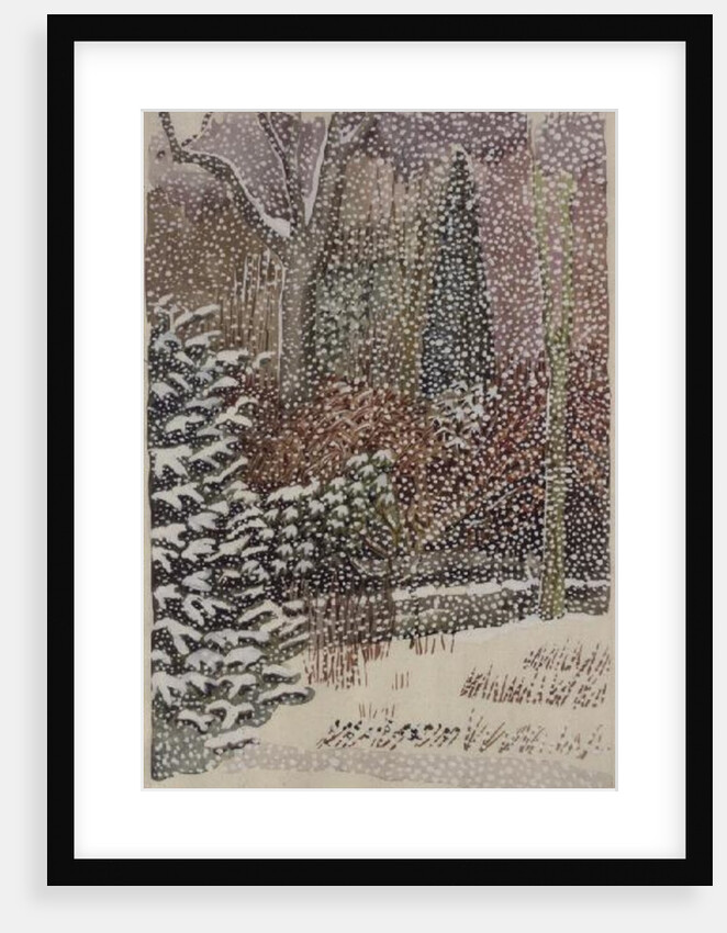 Front Garden in Heavy Snowstorm by Lillian Delevoryas
