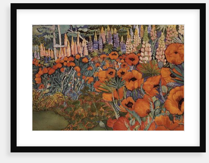 Poppy Border by Lillian Delevoryas