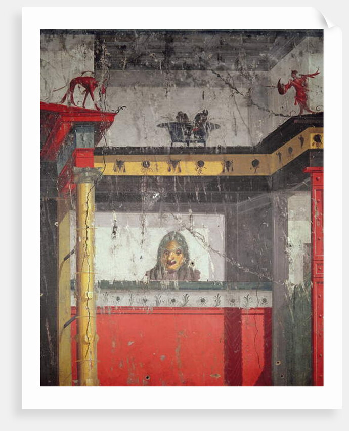 Interior wall with illusionistic painting, 25 BC - AD 25 by Roman Roman