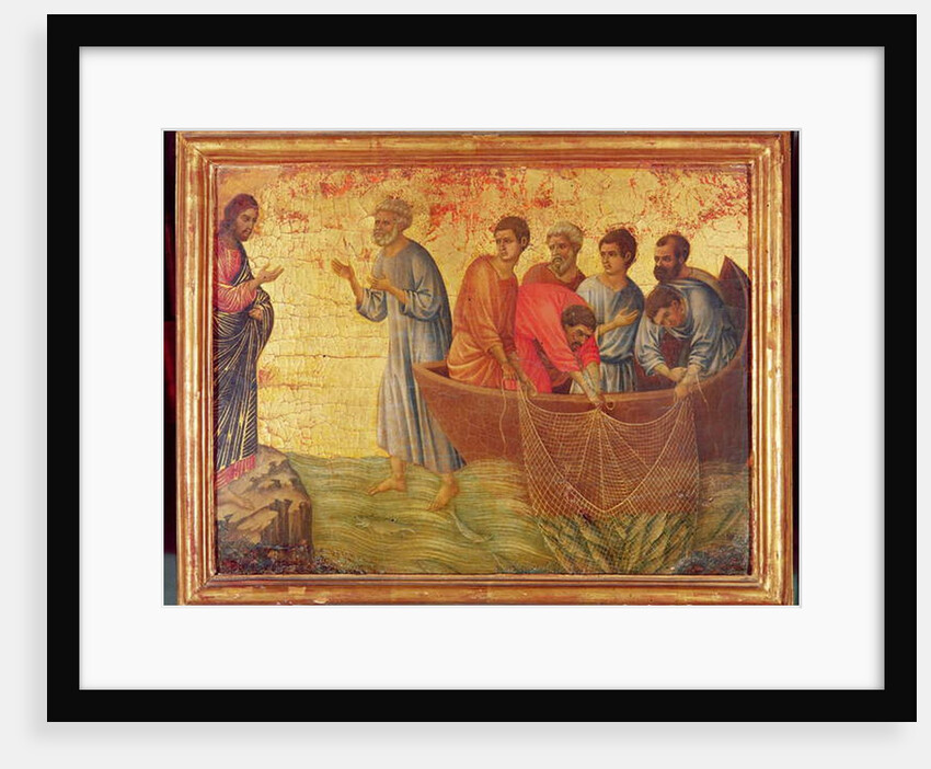 The second miraculous sin: the apparition of Christ to the apostles on Lake Tiberiad, 1308 by Duccio di Buoninsegna