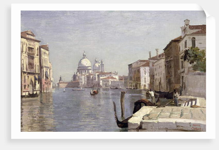 Venice - View of Campo della Carita looking towards the Dome of the Salute, 1834 by Jean Baptiste Camille Corot