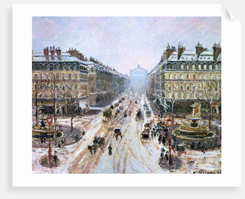 Avenue de l'Opera - Effect of Snow, 1898 by Camille Pissarro