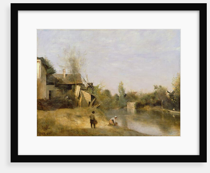 Riverbank at Mery sur Seine, Aube, c.1870 by Jean Baptiste Camille Corot