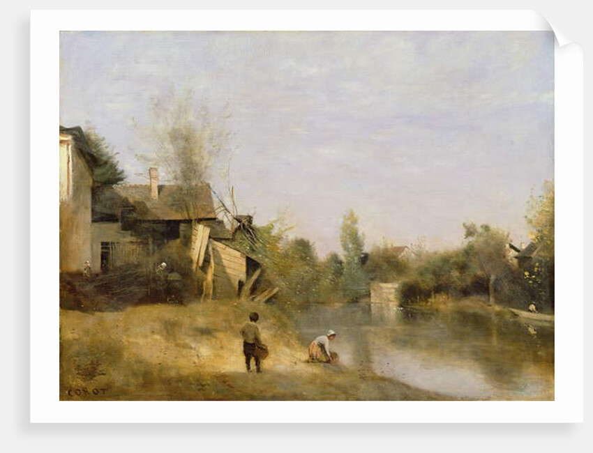 Riverbank at Mery sur Seine, Aube, c.1870 by Jean Baptiste Camille Corot