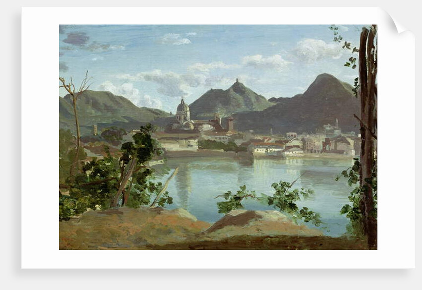 The Town and Lake Como, 1834 by Jean Baptiste Camille Corot
