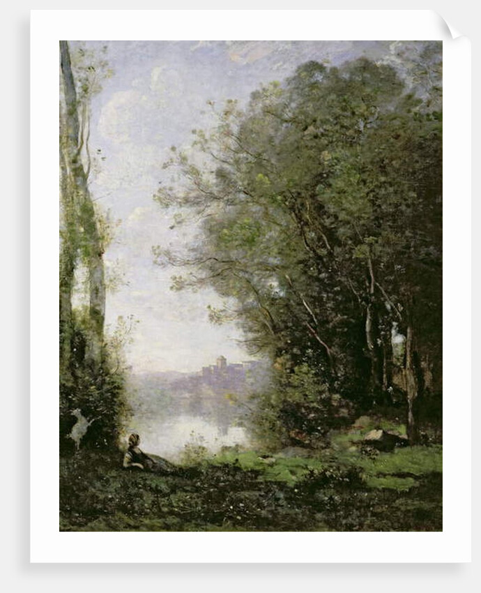 The Goatherd beside the Water by Jean Baptiste Camille Corot