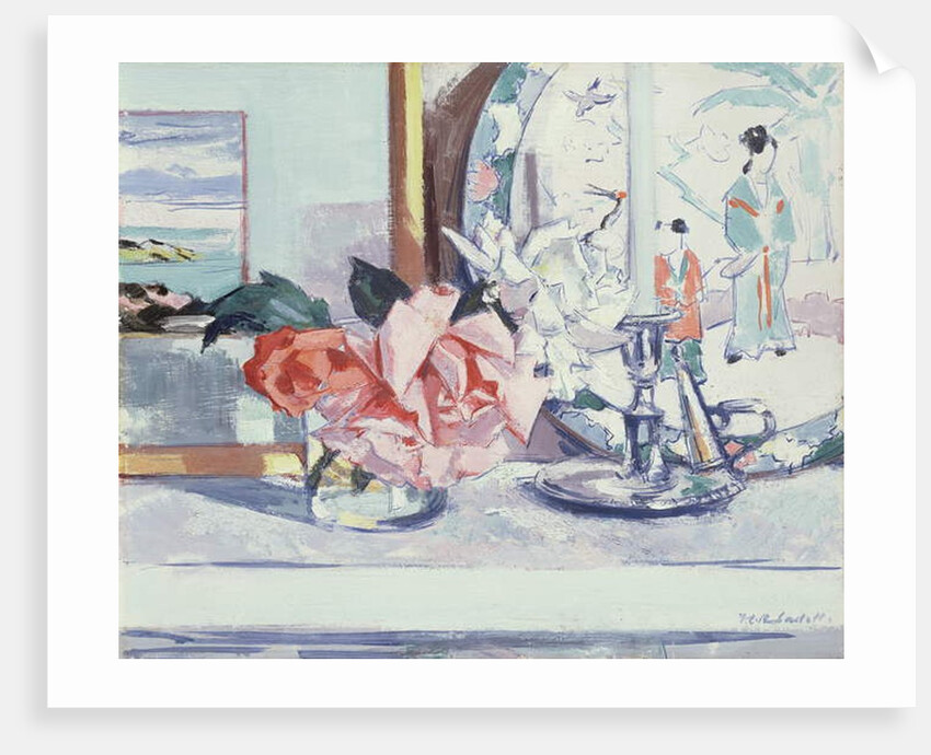A Still Life - Roses by Francis Campbell Boileau Cadell