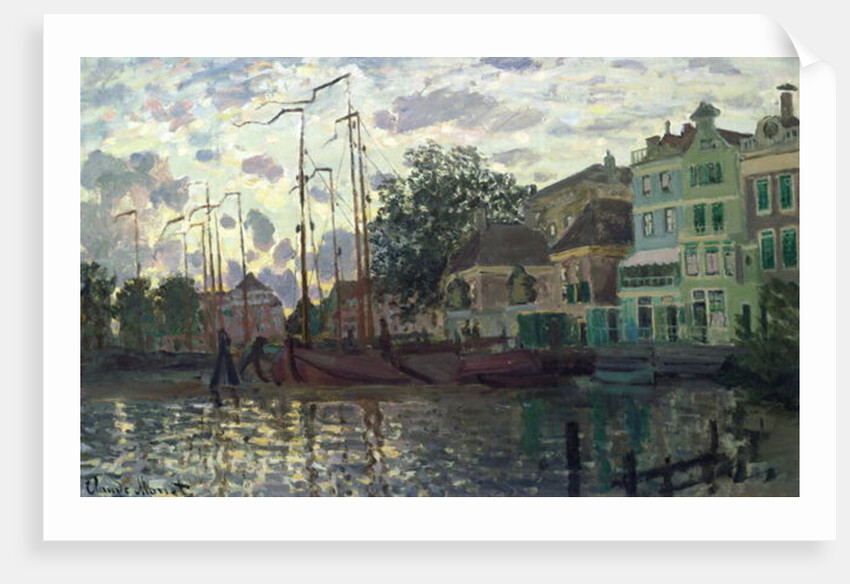 The Dam at Zaandam, Evening, 1871 by Claude Monet