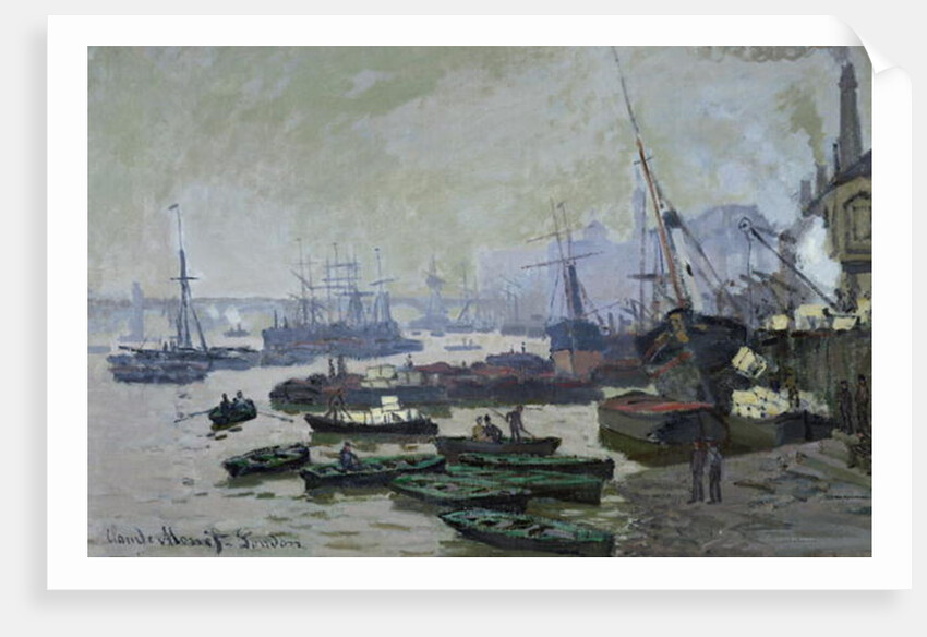 Boats in the Pool of London, 1871 by Claude Monet