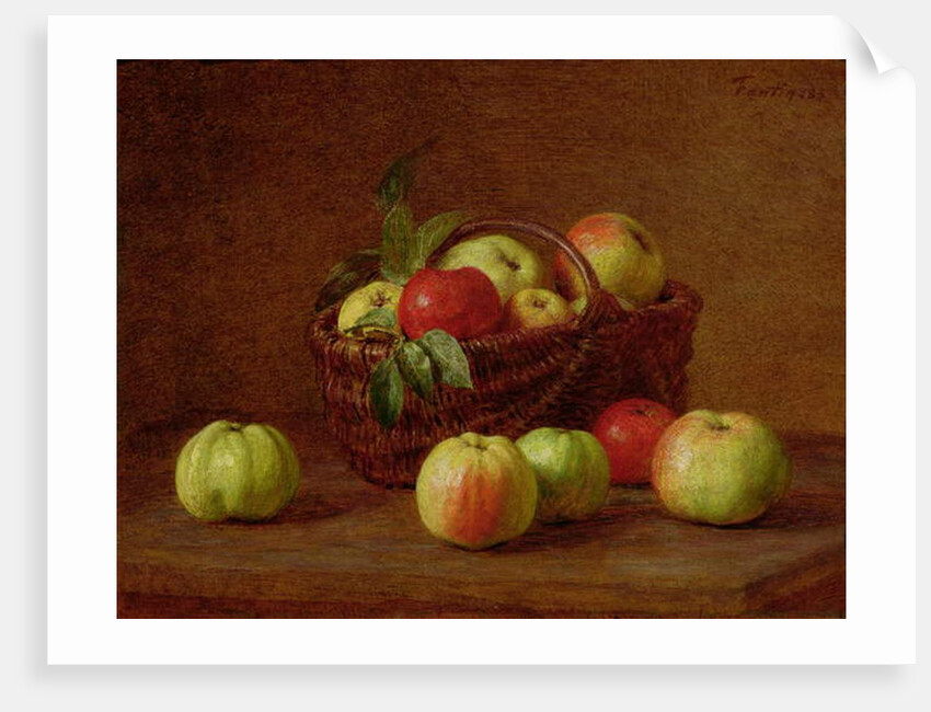 Apples in a Basket and on a Table, 1888 by Ignace Henri Jean Fantin-Latour