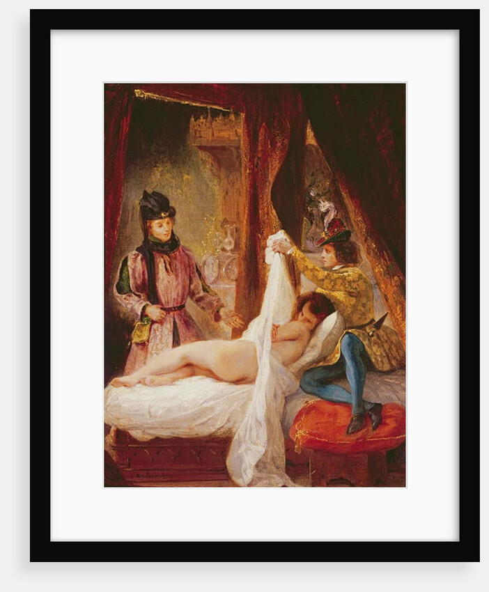 The Duc d'Orleans Showing his Mistress to the Duc de Bourgogne by Ferdinand Victor Eugene Delacroix