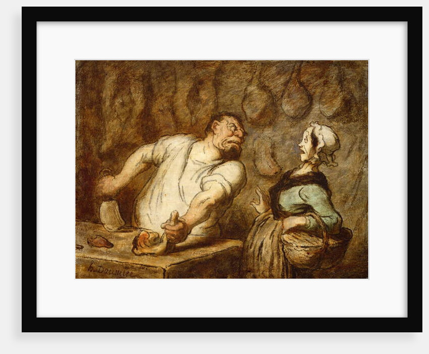 The Butcher, Montmartre Market, c.1857-58 by Honore Daumier