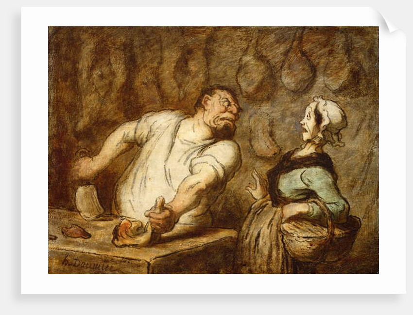 The Butcher, Montmartre Market, c.1857-58 by Honore Daumier