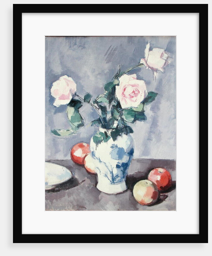 Still Life of Roses in a Blue and White Vase by Samuel John Peploe