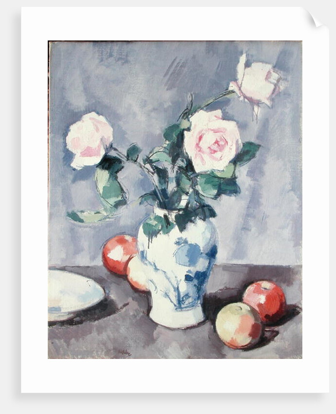 Still Life of Roses in a Blue and White Vase by Samuel John Peploe