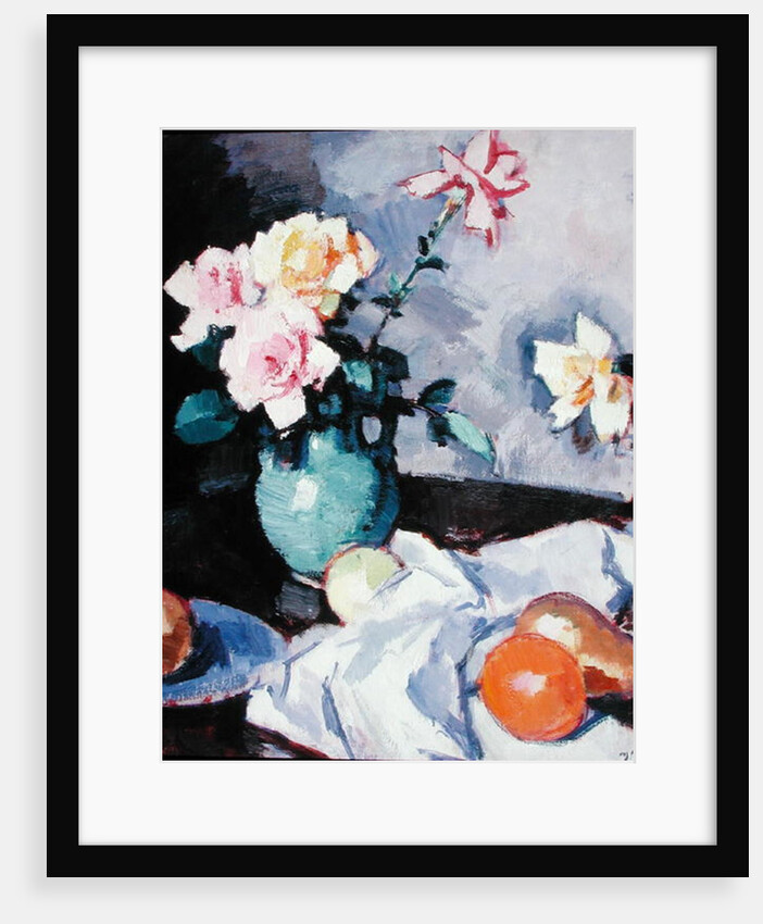 Pink Roses in a Green Jug, c.1926 by Samuel John Peploe