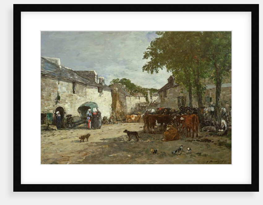 Animal Market at Daoulas, 1869 by Eugene Louis Boudin