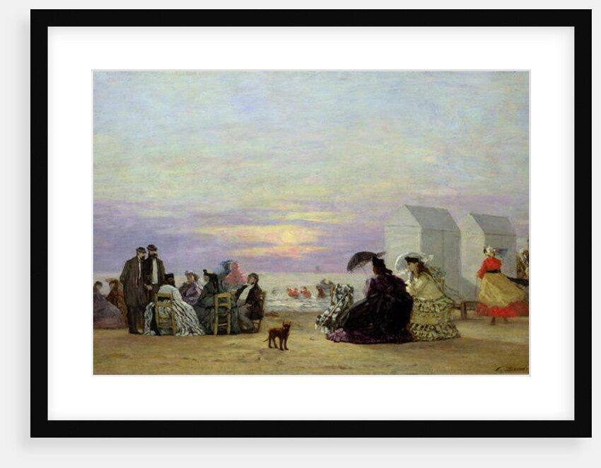 Beach Scene, Evening, 1864 by Eugene Louis Boudin