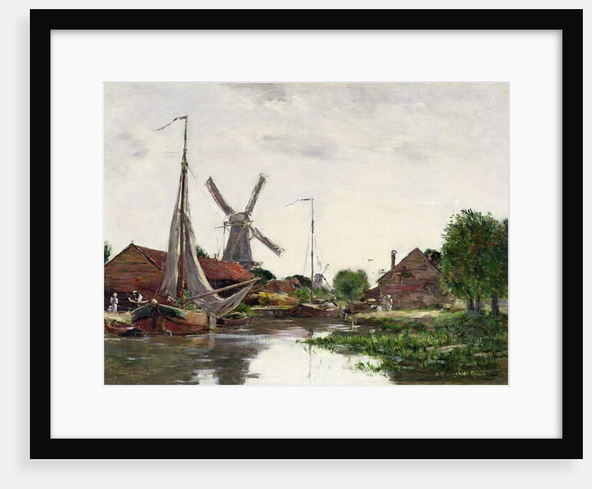 Dordrecht, Windmill on the Meuse, 1884 by Eugene Louis Boudin