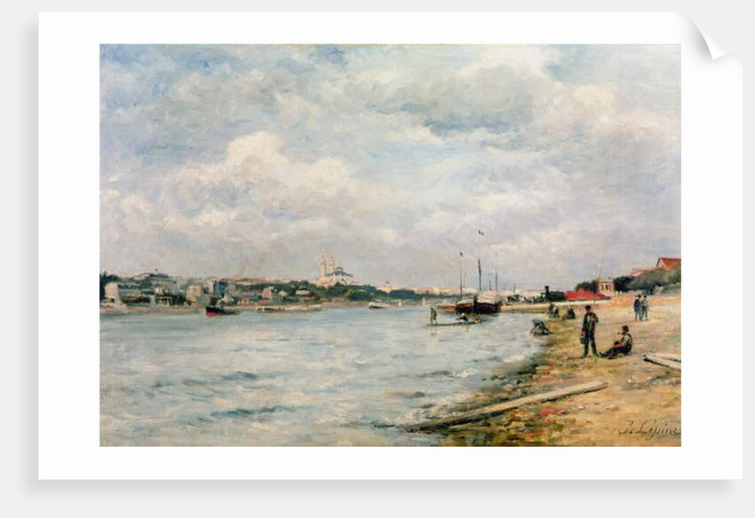 The Seine at Passy - the Trocadero and the Port de Grenelle) by Stanislas Victor Edouard Lepine