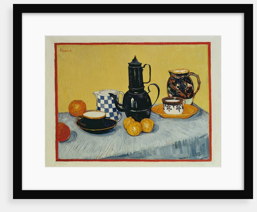 Still Life with Blue Enamel Coffeepot, Earthenware and Fruit, 1888 by Vincent van Gogh